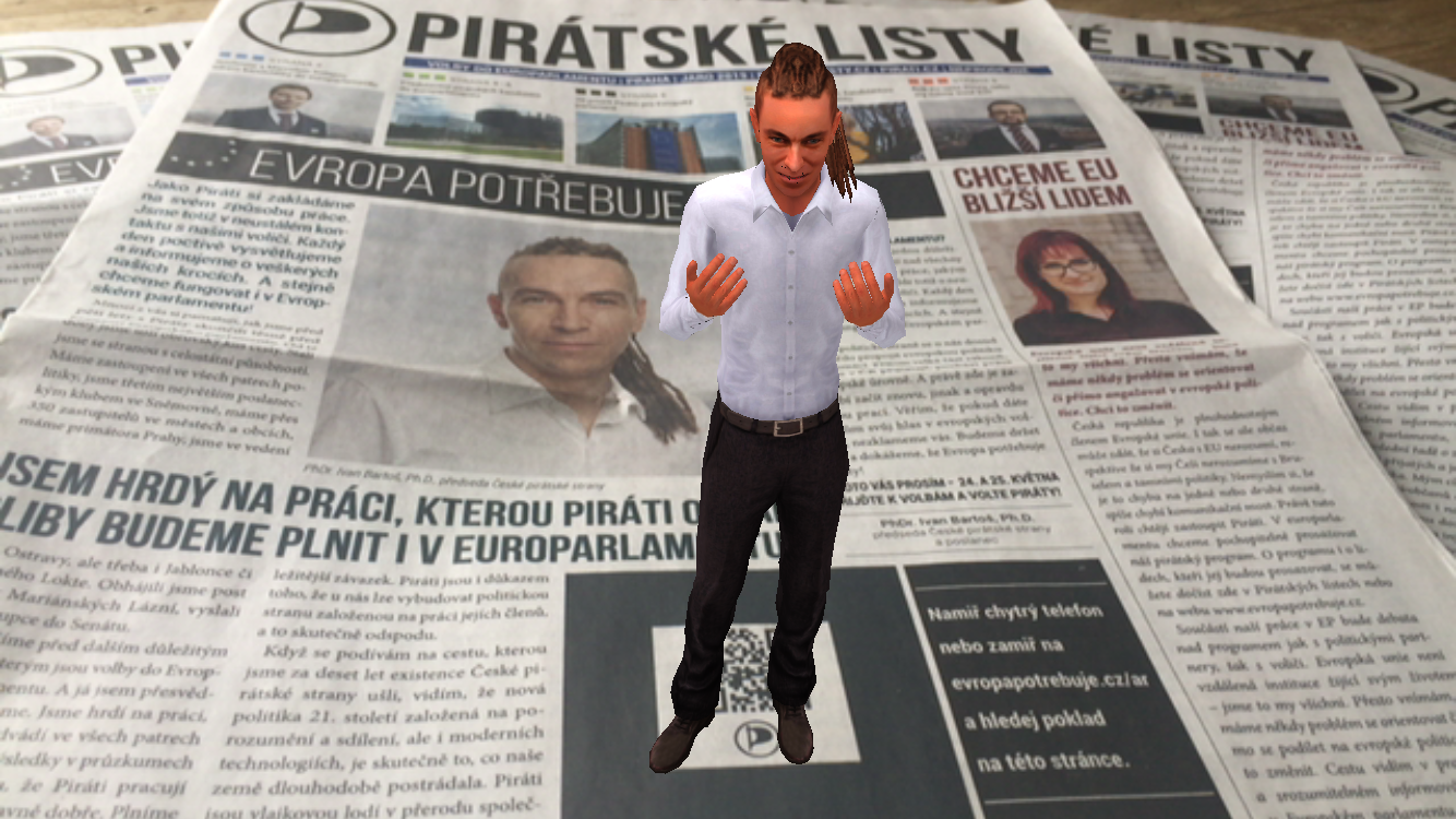 Stáhni si Ivana Bartoše ve 3D a s ním i Pirátské listy pro Pardubický kraj