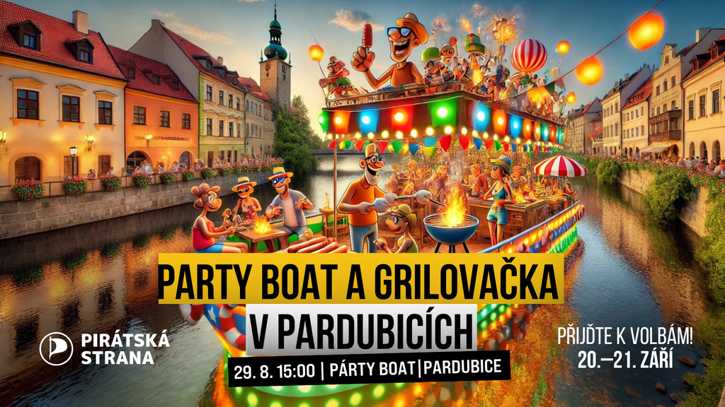 PARTY BOAT s grilovačkou v Pardubicích